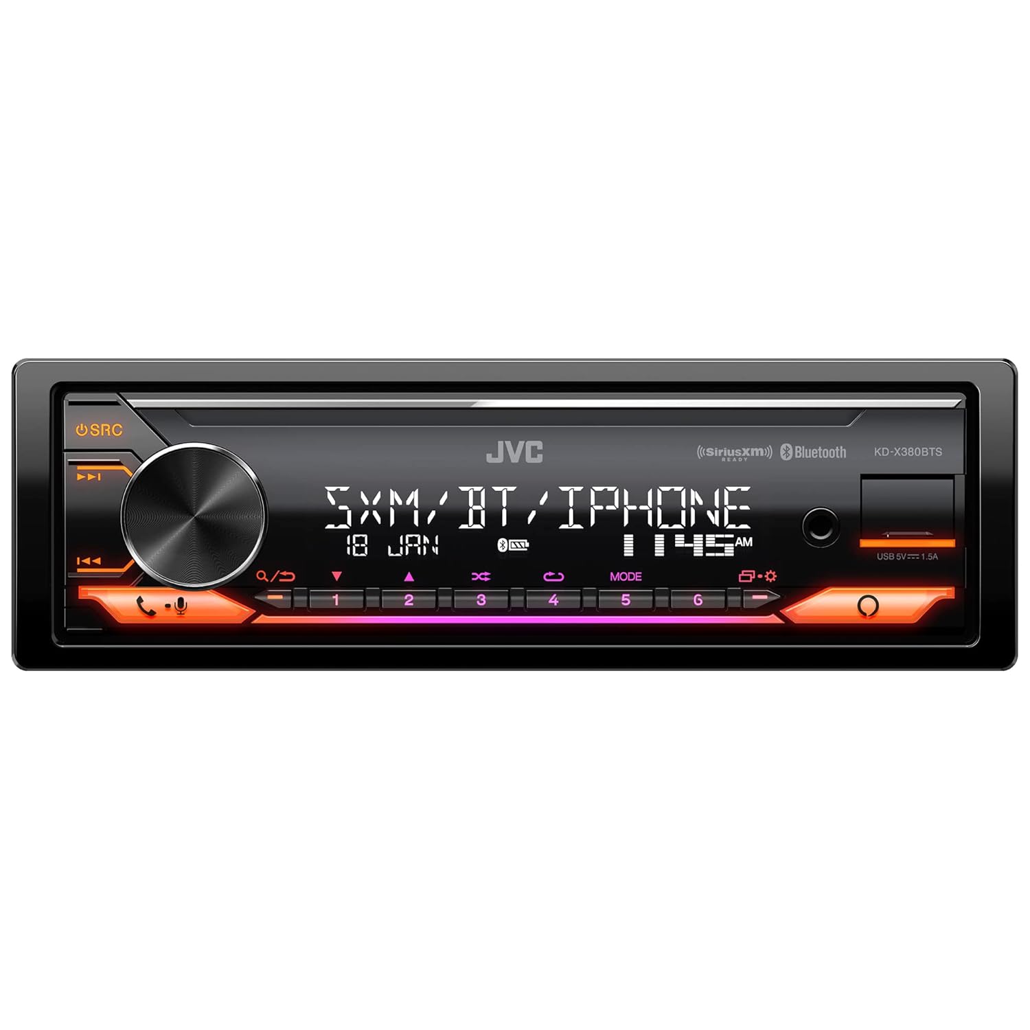 JVC KD-X380BTS single-DIN refurbished digital media receiver – product image 2
