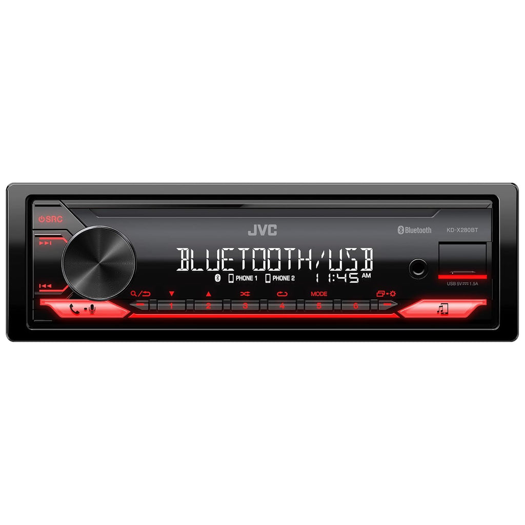 JVC KD-X280BT single-DIN refurbished Bluetooth digital media receiver – product image 2