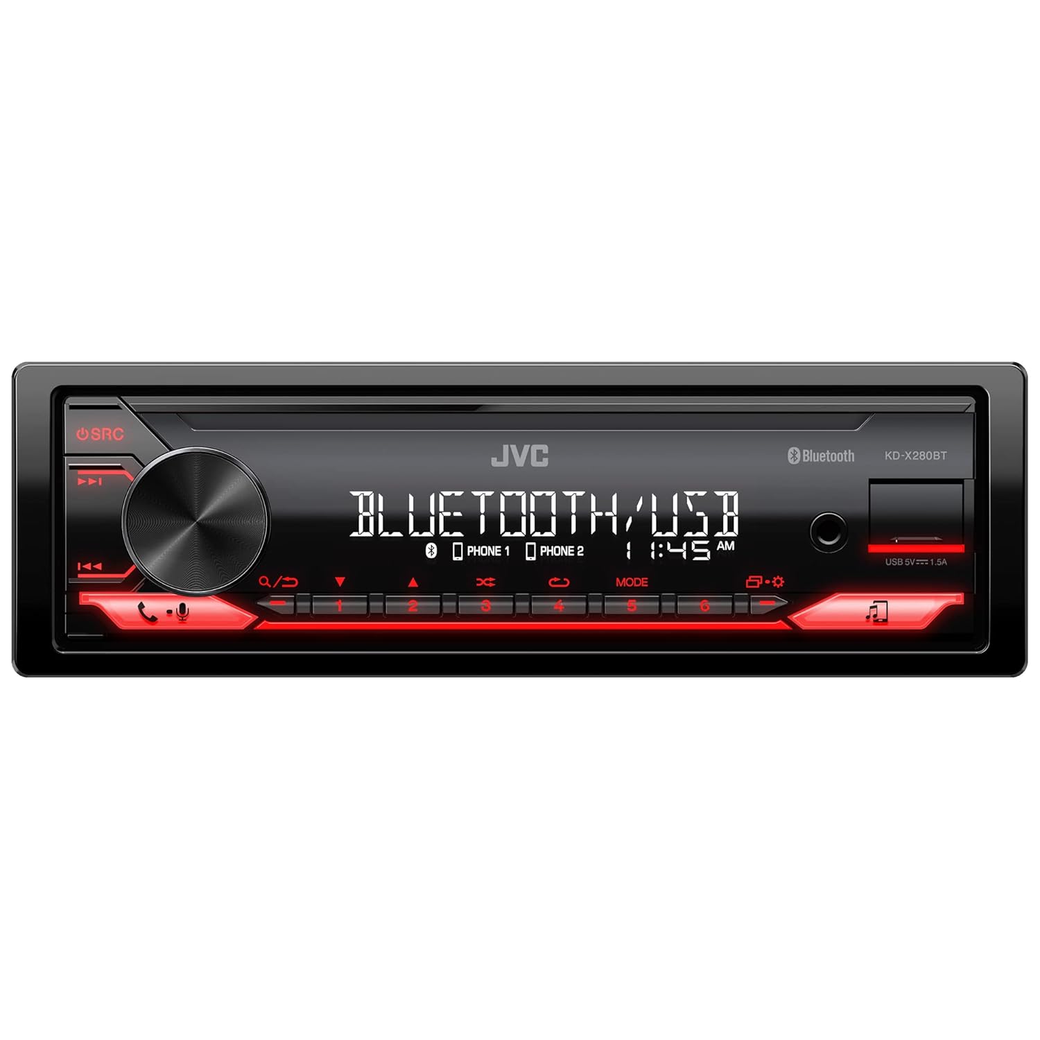 JVC KD-X280BT single-DIN refurbished Bluetooth digital media receiver – product image 2