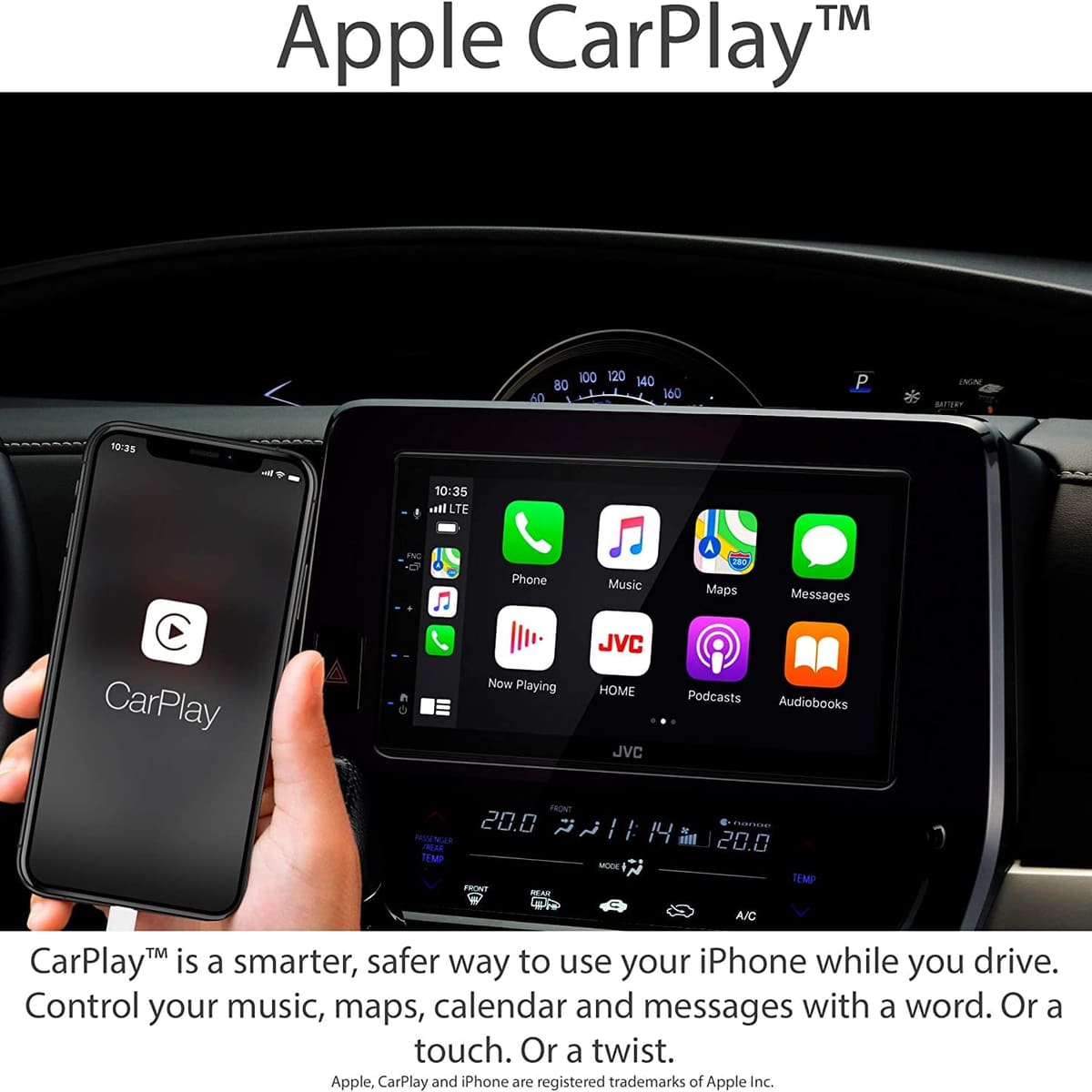 JVC KW-M56BT double-DIN 6.8-inch touchscreen refurbished receiver – product image 4