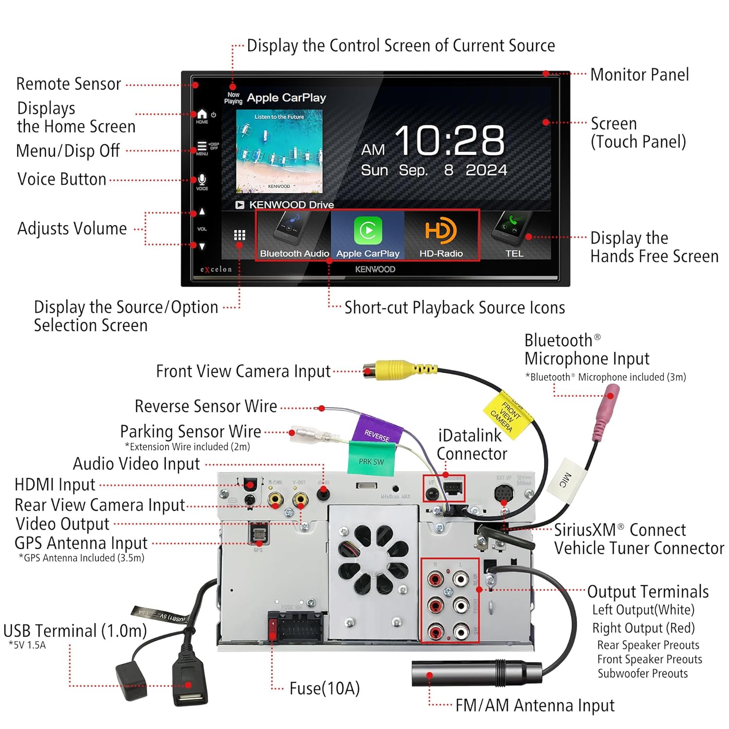 Kenwood DMX709S 6.8-inch refurbished multimedia receiver – product image 5