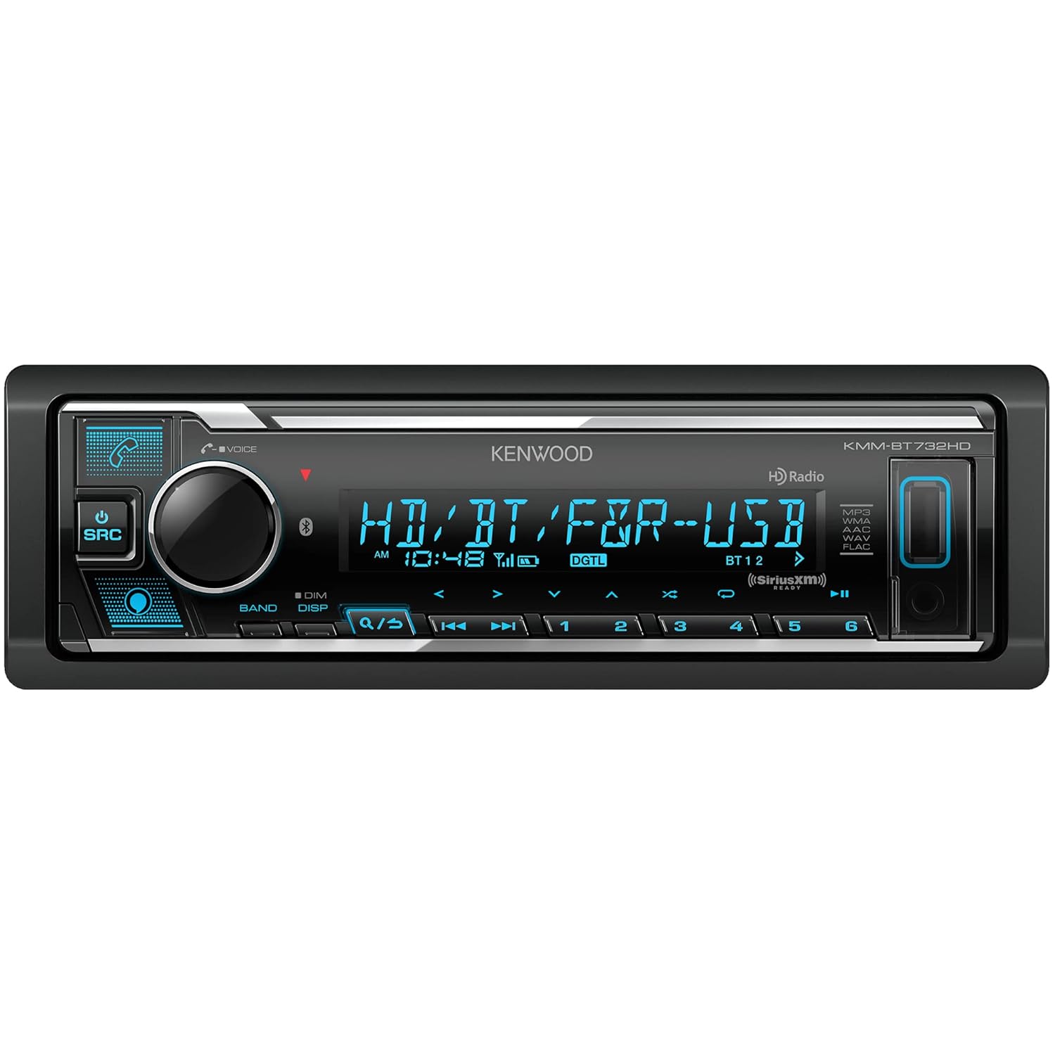 Kenwood KMM-BT732HD single-DIN refurbished digital media receiver – product image 1