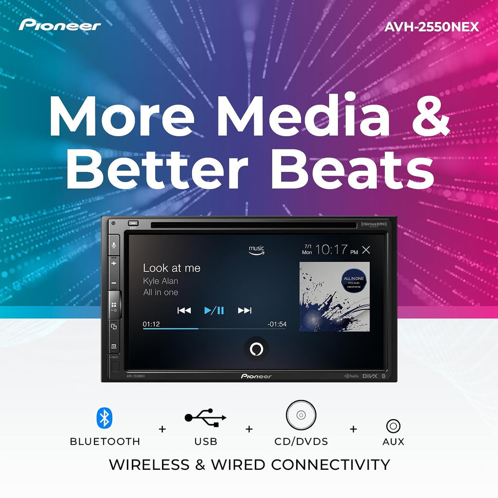 Pioneer AVH-2550NEX 6.8-inch SiriusXM-ready refurbished DVD receiver – product image 3