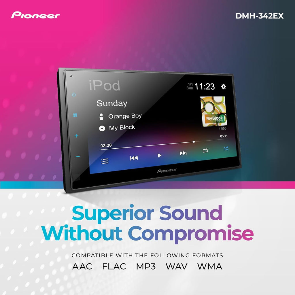 Pioneer DMH-342EX 6.8-inch touchscreen refurbished multimedia receiver – product image 2